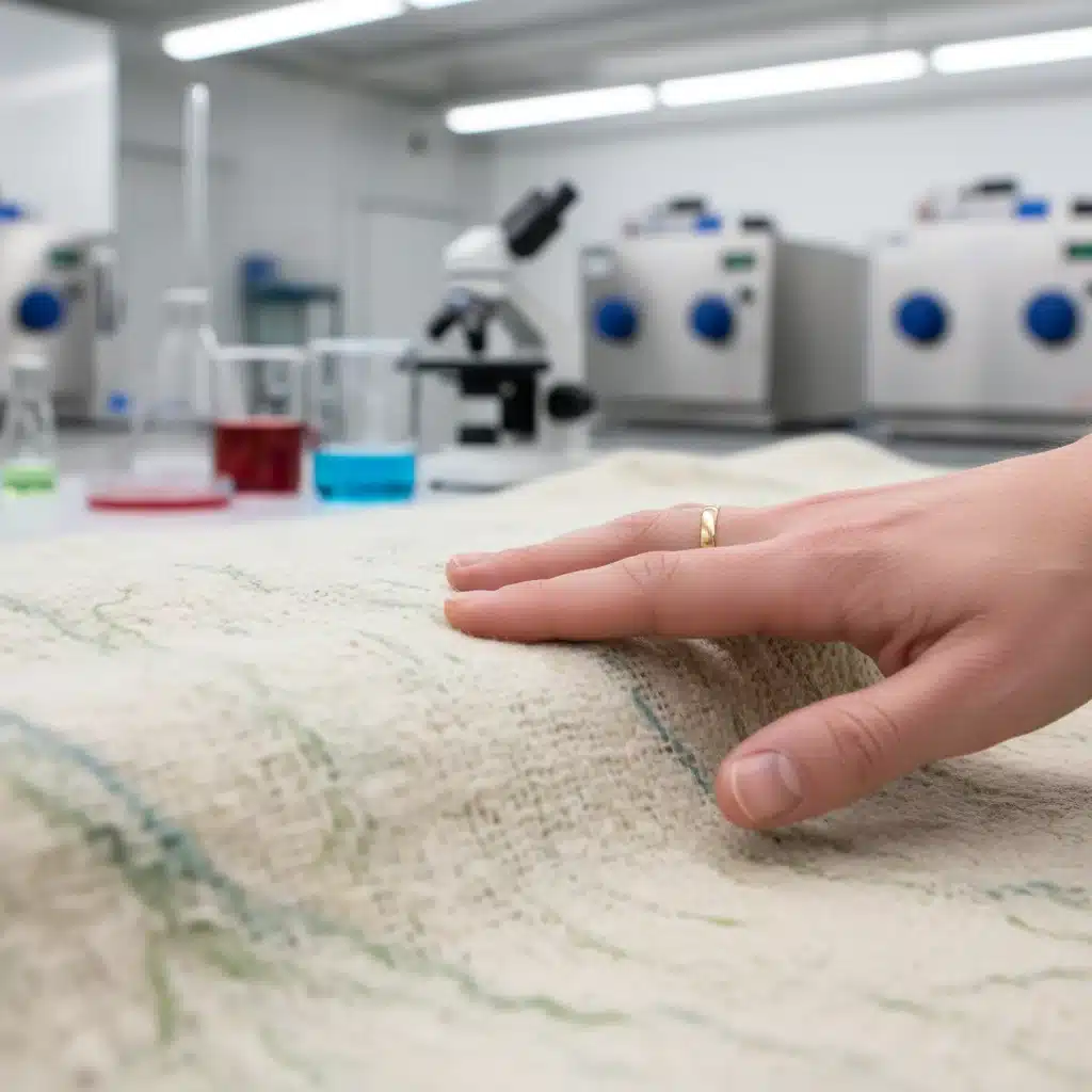 Bio-based textile innovation, close-up of sustainable fabric.