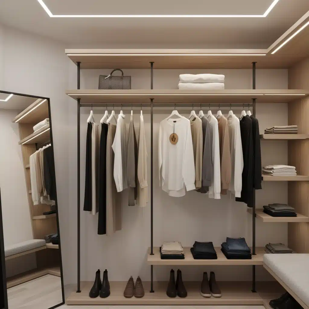 Minimalist capsule wardrobe with recycled material clothing