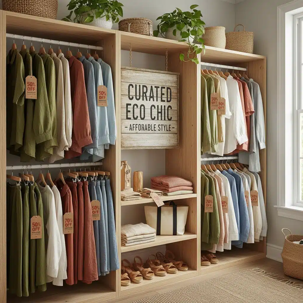 Curated sustainable wardrobe on sale