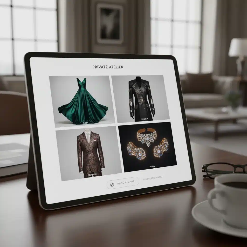 Digital platform showcasing exclusive fashion designs