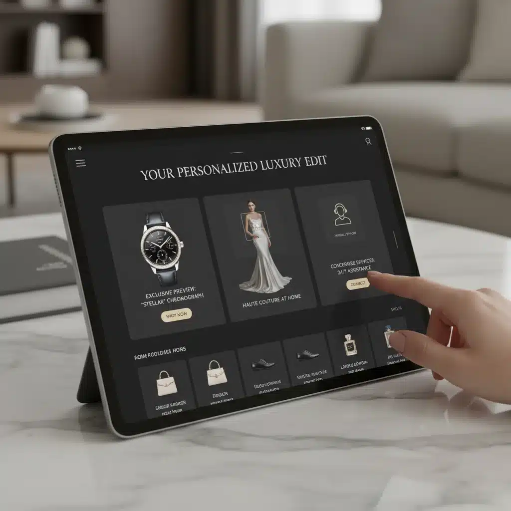 Digital interface personalized luxury shopping recommendations