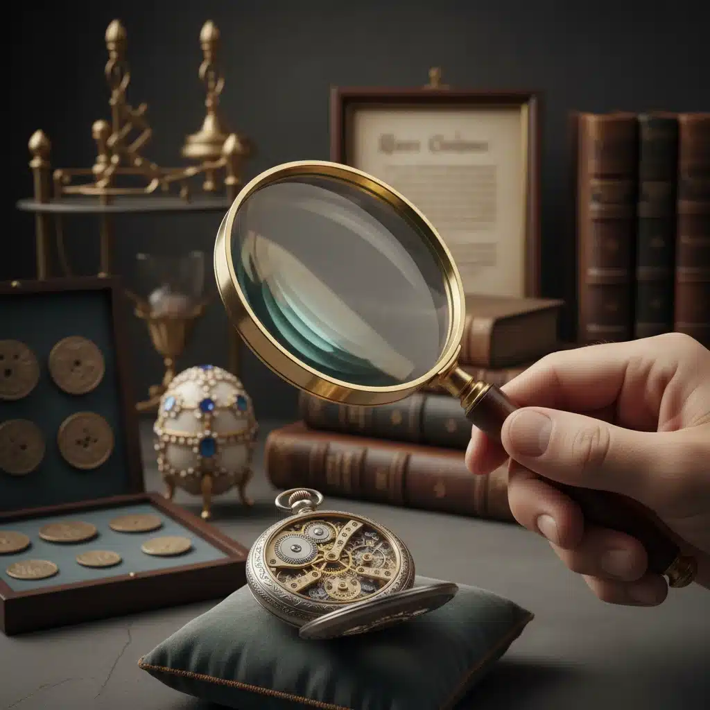 Person examining a valuable collectible item