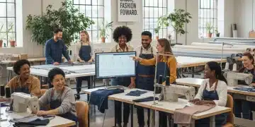 Fair Wages US Fashion 2026: Brands Championing Worker Rights Diverse fashion workers collaborating in a modern US factory, symbolizing fair labor.