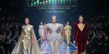 Futuristic fashion runway showcasing exclusive 2026 designs with high resale potential.