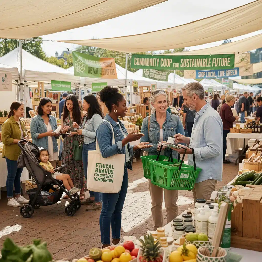 Community of informed consumers discussing sustainable products and ethical brands