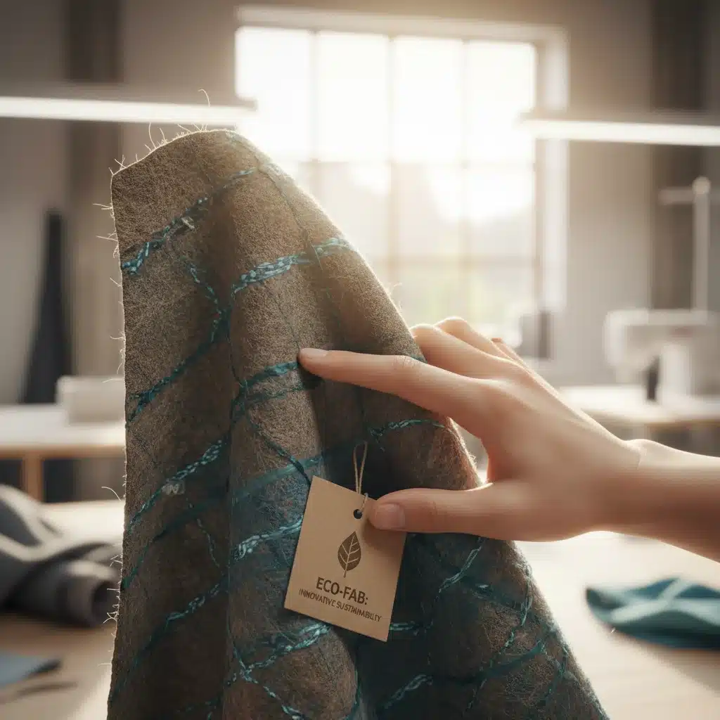 Innovative sustainable fabric close-up