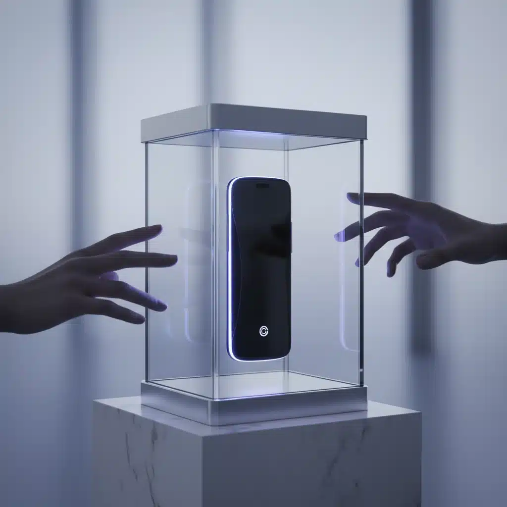 Limited edition tech gadget displayed in a sleek case, highlighting innovative design and exclusivity.