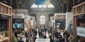Professional Trade Shows 2026: The Complete Guide to 3 Essential French Events for Independent Creators Dynamic scene of a professional trade show in France, showcasing independent creators' booths and visitor interactions.