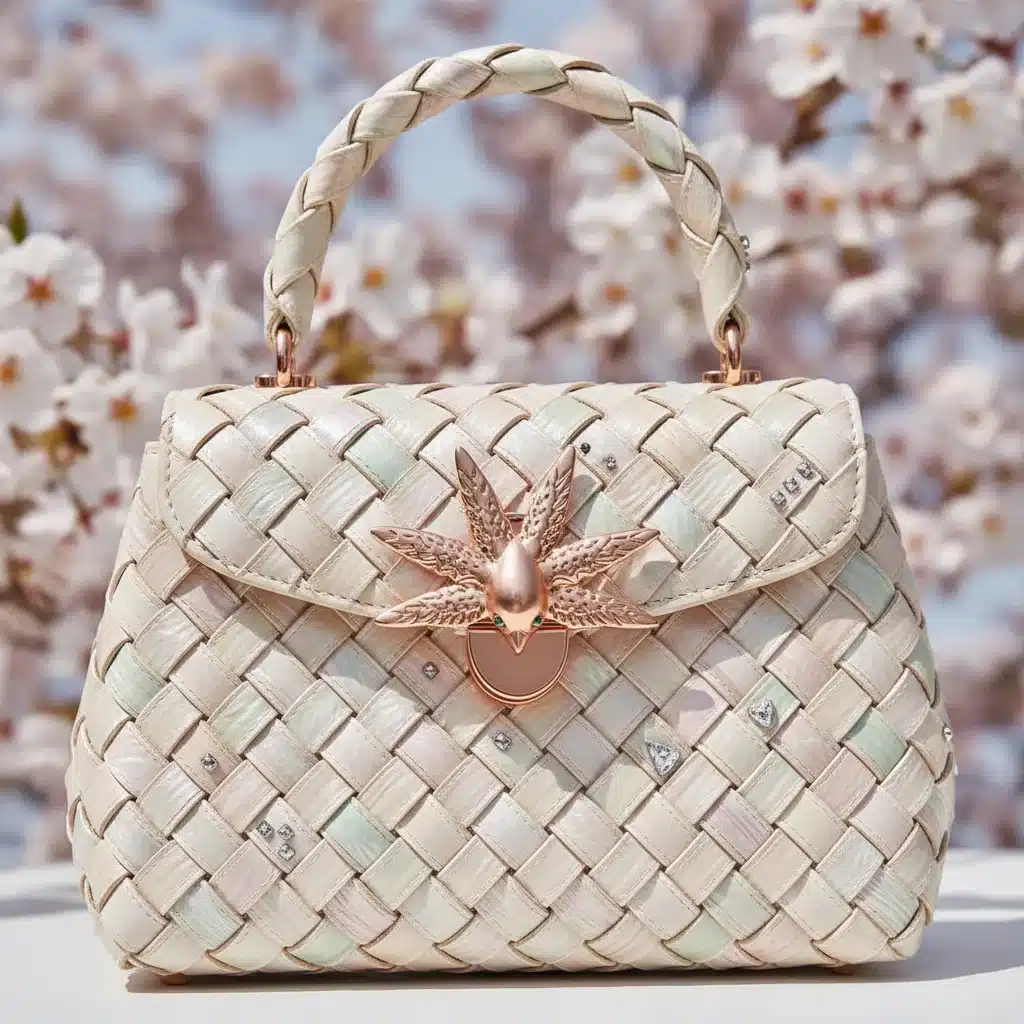 Exquisite handcrafted luxury handbag, showcasing intricate detailing and unique material blends from a Spring 2026 collection.