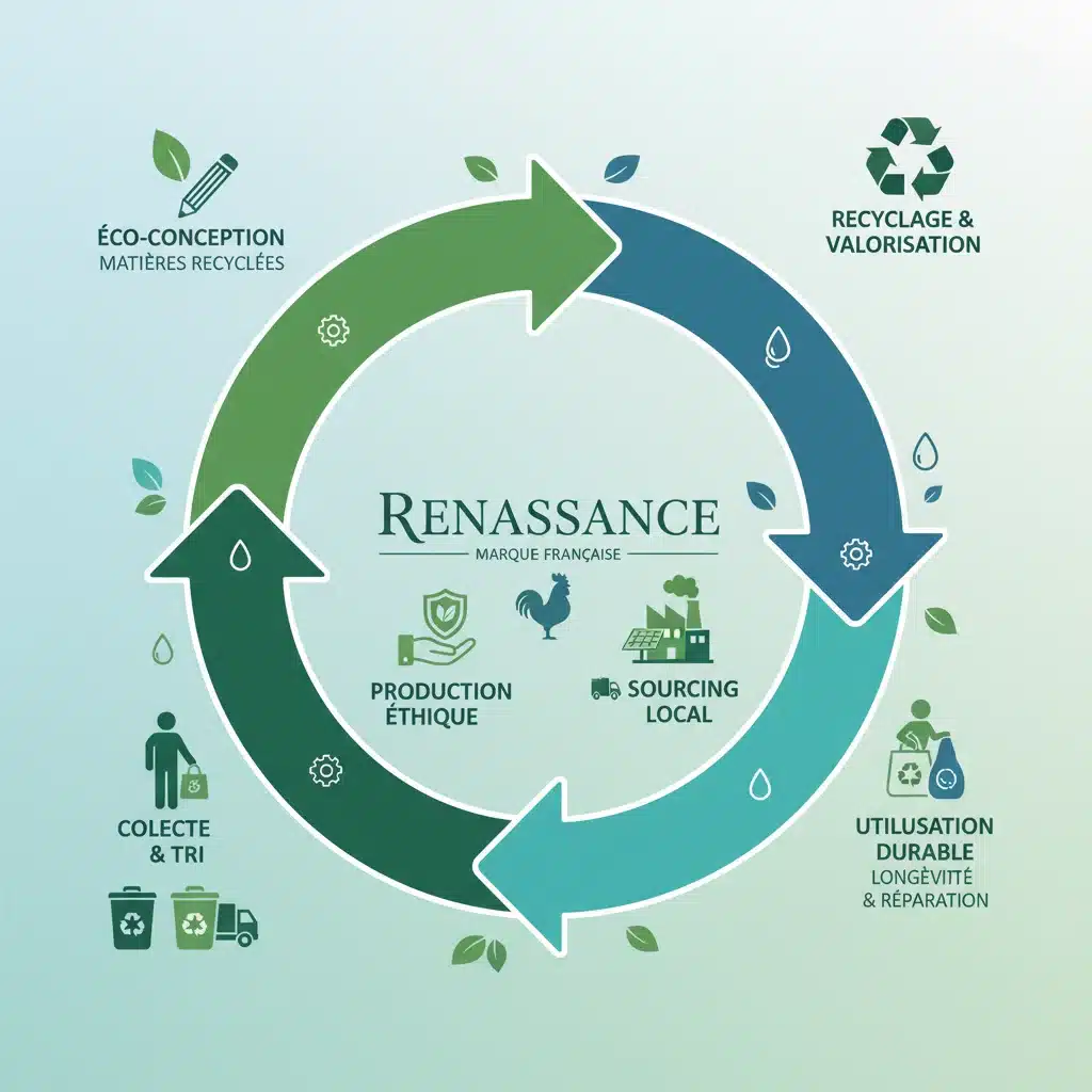 Circular economy model for sustainable French brand