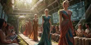 Models on a runway showcasing sustainable fashion collections for 2026, featuring eco-friendly fabrics and innovative designs.