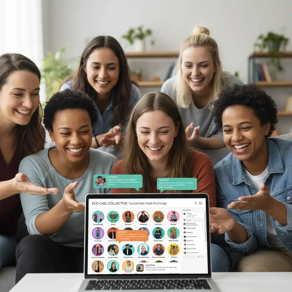 Online community discussing sustainable fashion