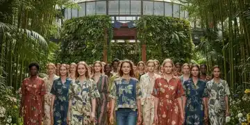 Sustainable US Fashion: Unpacking the 2026 Organic Standards Models showcasing sustainable organic fashion on a green runway