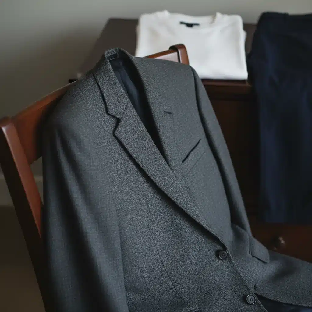 Close-up of a well-tailored blazer, emphasizing fabric quality