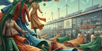 From Waste to Wardrobe: 7 Innovative US Brands Leading Textile Recycling in 2026 Illustration of textiles recycling into new fashion items, representing sustainable fashion innovation.