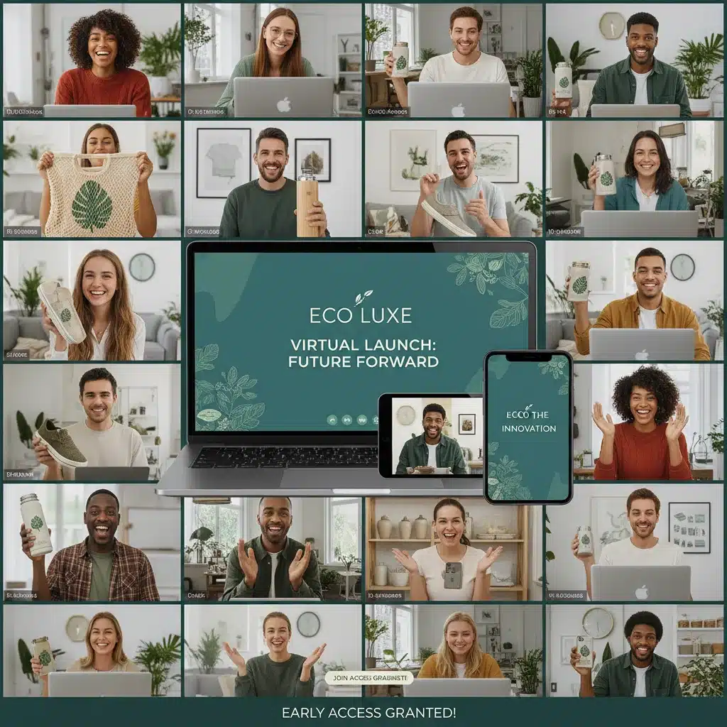 Virtual launch event for exclusive sustainable fashion