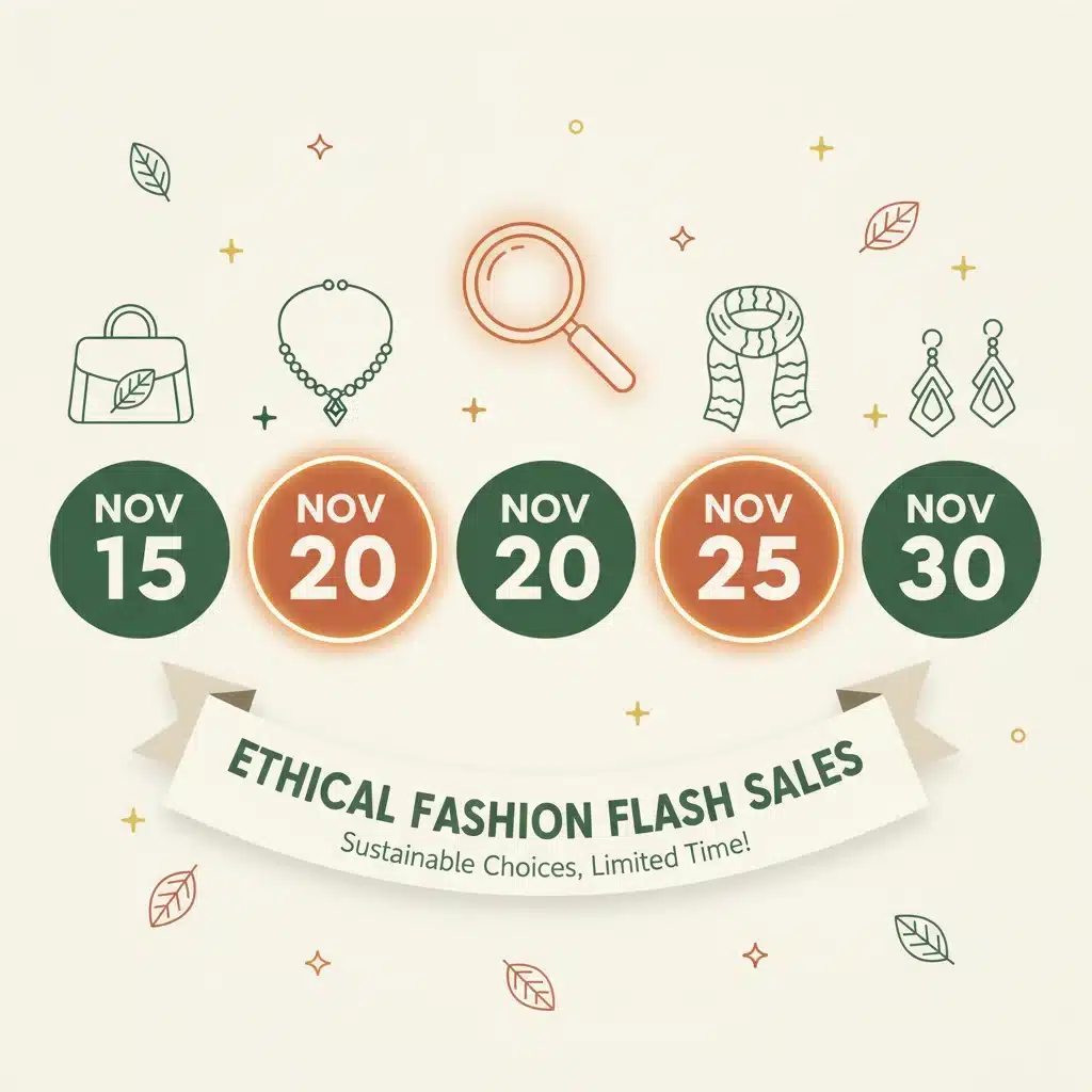 Calendar highlighting future ethical fashion flash sales