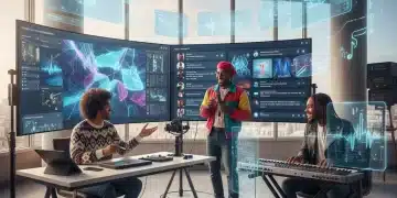 French creators collaborating on innovative digital strategies for online visibility.