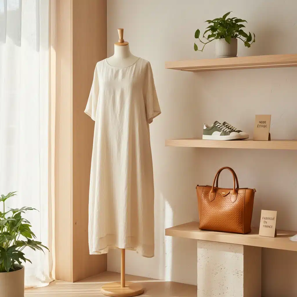 Sustainable French fashion collection in a boutique setting