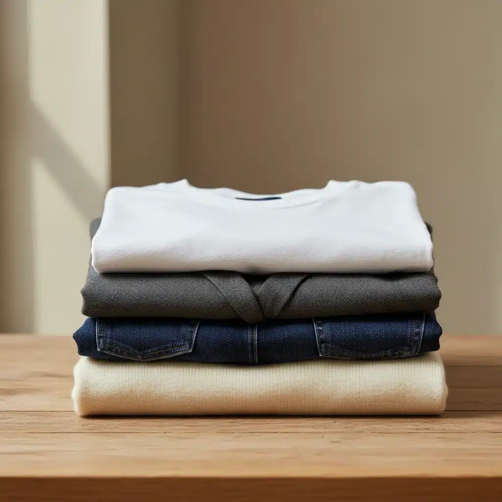 Stack of versatile quality clothing items